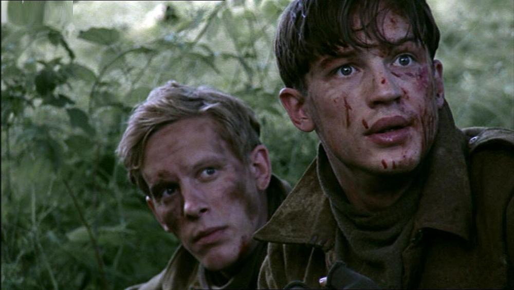 Lawrence Fox and Tom Hardy in Colditz