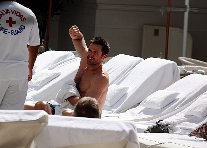 Hugh Jackman Shirtless In Brazil On January 2010