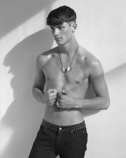 Male model Oscar Spendrup underwear shots