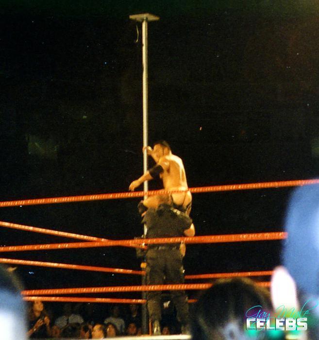 Dwayne Johnson shirtless on the ring