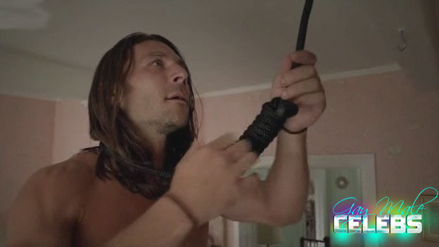 Zach McGowan in leather thong in Shameless
