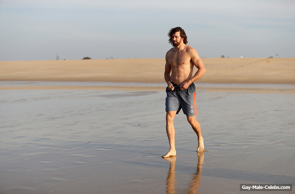 Tom Wood Sunbathing Shirtless On The Beach