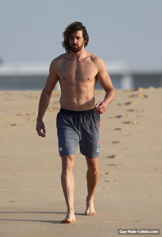 Tom Wood Sunbathing Shirtless On The Beach
